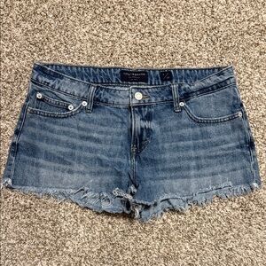 Lucky Brand Women's Frayed Hem Blue Jean Shorts